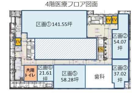 リビオタワー羽沢横浜国大の医療モールに歯科医院が入ることがわかる画像
